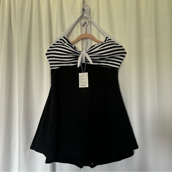 New NWT COCOSHIP Swimsuit Swim Dress 4XL 18 Lined Wireless Tummy Control Halter - Picture 14 of 15